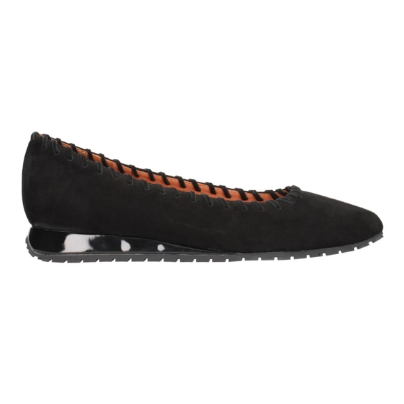 L’Amour Des Pieds LDP Tiffanie Mini Wedge Flats Black Suede Sz8 - Picture 1 of 9